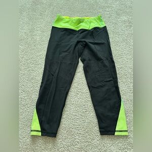 Victoria's Secret Neon Yellow and Black Leggings